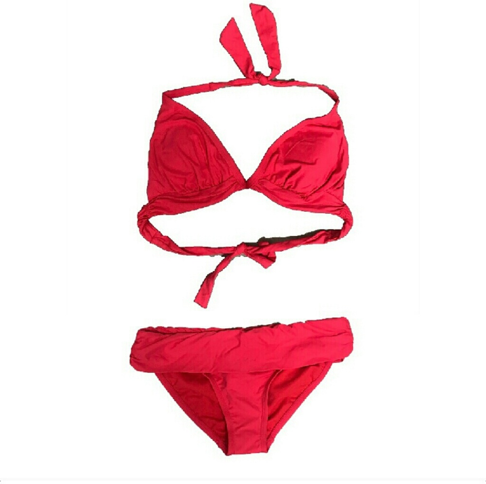 Old Navy Coral Swim Bikini Top & Bottom